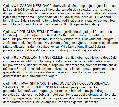 povijest za 8.razred